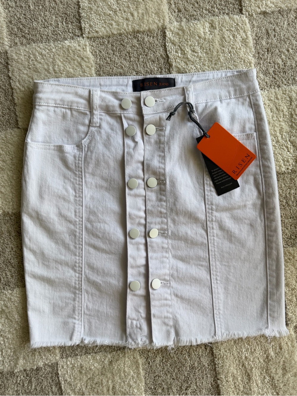 NWT Risen Jeans Double Button Mini Skirt